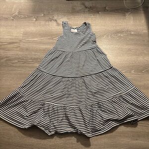 Hanna Andersson Striped Tiered Maxi Dress girls 6/7
